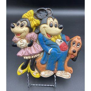 Disney Mickey And Minnie Wall Art Vintage Frankies Designs 1988 Hanger on Back
